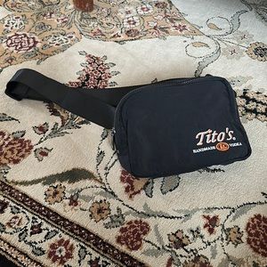 Black Fanny pack with titos logo